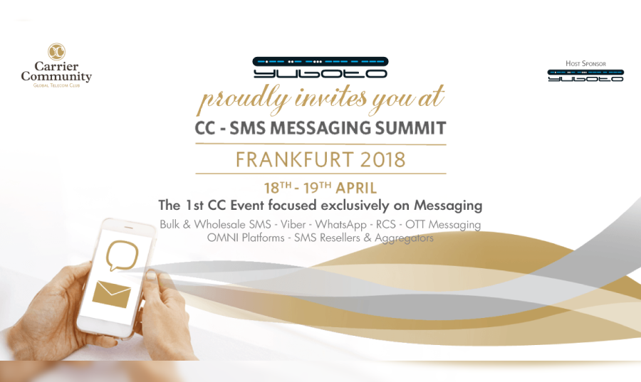 H Yuboto Lead Sponsor στο 1ο διεθνές CC - SMS Messaging Summit στη Φρανκφούρτη!