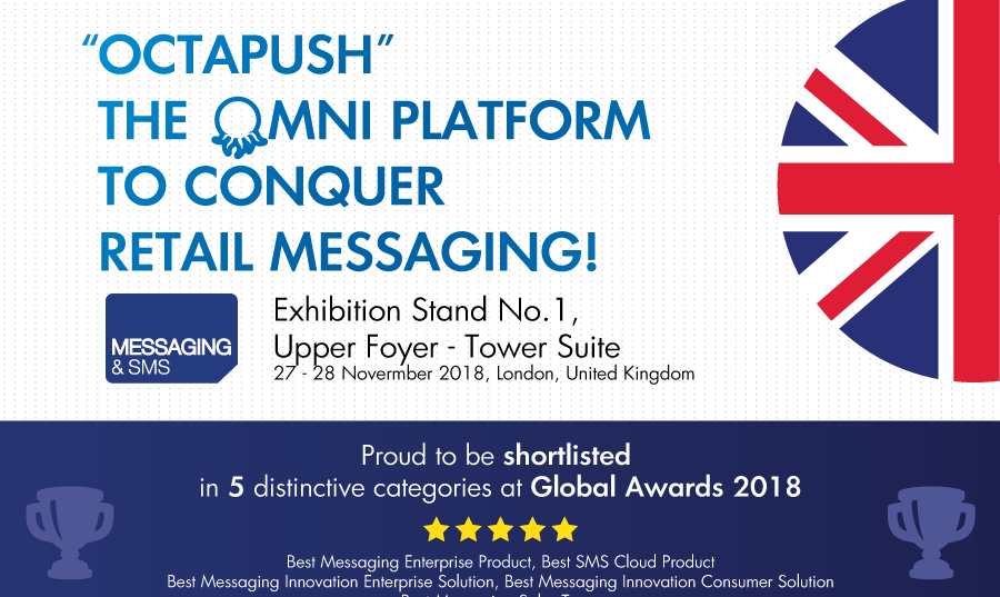 Η Yuboto συμμετέχει στο 5ο Messaging & SMS World 2018